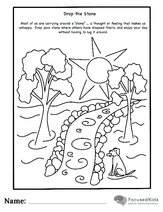 FocusedKids Coloring Page Download: River